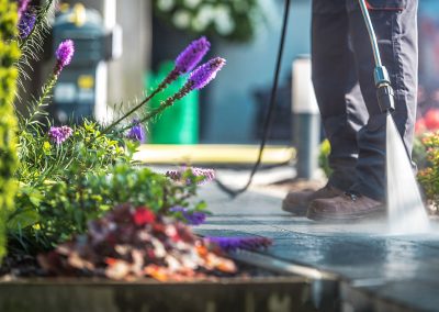 Jardin avec asphalte ( Aménagement paysager Laval ) - Entrepreneur général